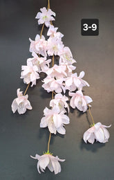 Ramură artificială cu flori roz pal - 112cm